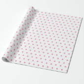 Roze Kleine Polka Dot Party Kerstcadeau Cadeaupapier (Uitgerold)