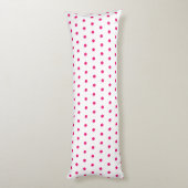 Roze Kleine Polka Dot Wit Custom Kleur Schattige G Lichaamskussen (Achterkant (Verticaal))