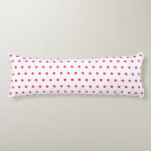 Roze Kleine Polka Dot Wit Custom Kleur Schattige G Lichaamskussen (Voorkant)