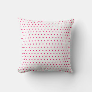 Roze Kleine Polka Dots Wit Custom Kleuren Girly Buitenkussen