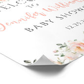 Roze Kleine Pompoen Baby Meisje Douche Welkomstbor Poster (Hoek)