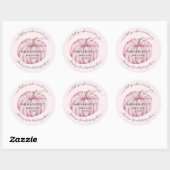 Roze kleine pompoen Baby shower Dank u Ronde Sticker (Vel)