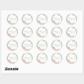 Roze Kleine Pompoen Baby shower Envelope Seal Ronde Sticker (Vel)