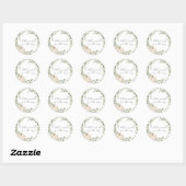 Roze Kleine Pompoen Baby Shower Enveloppegel Ronde Sticker (Vel)