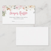 Roze Kleine Pompoen Baby shower Luier Raffle Informatiekaartje (Voorkant / Achterkant)