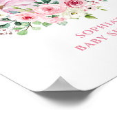 Roze Kleine Pompoen Baby shower Welkomstbord Poster (Hoek)