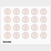 Roze kleine pompoen Herfst Baby shower Dank u Ronde Sticker (Vel)