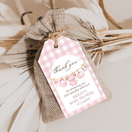 Roze Kleine Pompoen Herfst Baby shower Gift Labels Cadeaulabel