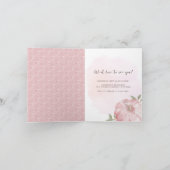 Roze Kleine Pompoen Herfst Baby shower Invitation Aankondiging (Binnen)