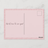 Roze Kleine Pompoen Herfst Baby shower Invitation Briefkaart (Achterkant)