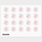 Roze Kleine Pompoen Herfst Herfst Baby shower Ronde Sticker (Vel)