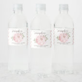 Roze Kleine Pompoen Herfst Herfst Baby shower Waterfles Etiket (Flessen)
