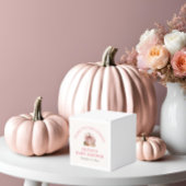 Roze Kleine Pompoen Herfst Schattige Meisje Baby s Bedankdoosjes