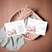 Roze Kleine Pompoen Luier Raffle Informatiekaartje