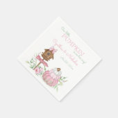 Roze Kleine Pompoen Patch Meisje Baby shower Servetten (Hoek)