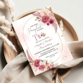 Roze Kleine Pompoen Tweeling Meisje 2e Verjaardag Kaart