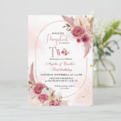 Roze Kleine Pompoen Tweeling Meisje 2e Verjaardag Kaart (Staand voorkant)