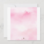 Roze Kleine Pompoen Verjaardagsfeestuitnodiging Kaart (Achterkant)