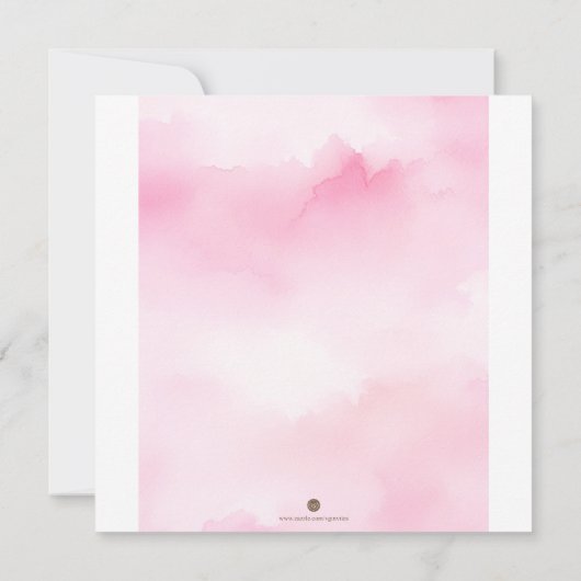 Roze Kleine Pompoen Verjaardagsfeestuitnodiging Kaart (Achterkant)