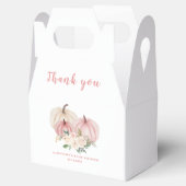 Roze kleine pompoenBaby shower Bedankdoosjes (Geopend)