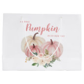 Roze kleine pompoenBaby shower Groot Cadeauzakje (Achterkant)