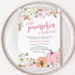 Roze kleine pompoenBaby shower Kaart<br><div class="desc">Welkom uw kleintje met onze hartverwarmende Blush Pink Pumpkin Baby shower Invitation Printable. Personaliseer om de vreugde te delen met uw geliefden! BS349</div>