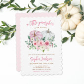 Roze kleine pompoenBaby shower Kaart