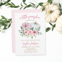 Roze kleine pompoenBaby shower