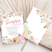 Roze kleine pompoenBaby shower Kaart