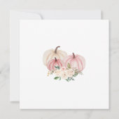 Roze kleine pompoenBaby shower Kaart (Achterkant)
