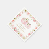 Roze kleine pompoenBaby shower Servet (Hoek)
