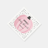 Roze kleine pompoenen Baby shower Napkins Servet (Hoek)