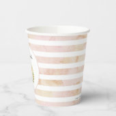 Roze kleine pompoenen met roze Herfst Baby shower Papieren Bekers (Links)