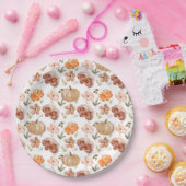 Roze kleine pompoenpapier Bord pompoen Baby Showe (Feest)