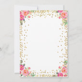 Roze kleine pompoenuitnodiging kaart (Achterkant)