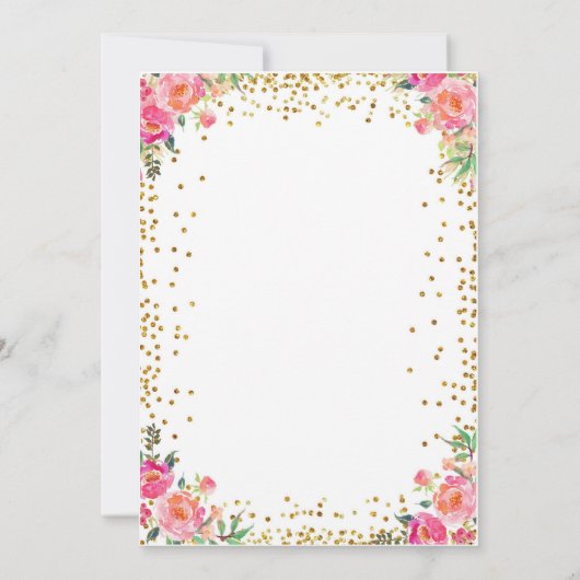 Roze kleine pompoenuitnodiging kaart (Achterkant)