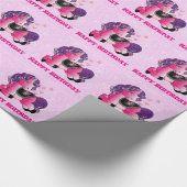 Roze kleine pony cadeaupapier (Hoek)
