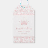 Roze kleine prinses baby meisje douche dank u cadeaulabel (Voorkant)