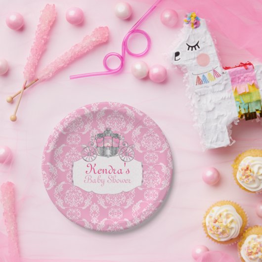 Roze, kleine prinses Baby shower, papieren Borden Papieren Bordje (Feest)
