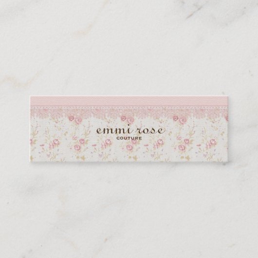 roze kleine Roos Afdrukdun Visitekaartje (Voorkant)