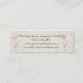 roze kleine Roos Afdrukdun Visitekaartje (Achterkant)