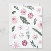 Roze Kleine Sneeuwvlok Baby shower Kaart (Achterkant)