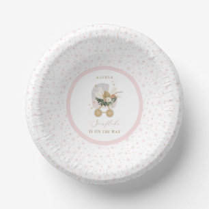 Roze Kleine Sneeuwvlok Baby shower Papieren Kommen