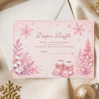 Roze Kleine Sneeuwvlok Luier Raffle