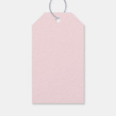Roze Kleine Strandmeid Verjaardag Cadeaulabel (Achterkant)