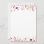 Roze Kleine Wilde Bloem is Op Weg Baby Shower Kaart (Achterkant)