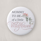 Roze Kleine Wildflower mama om te zijn Ronde Button 5,7 Cm