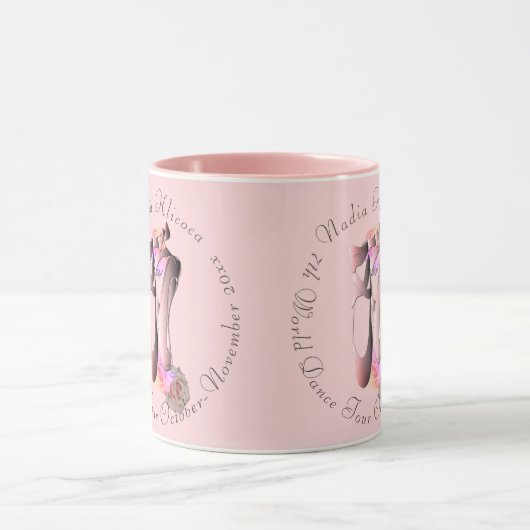 Roze kleinere Ballerina Toeshoe Dance Troupe Mok (Midden)