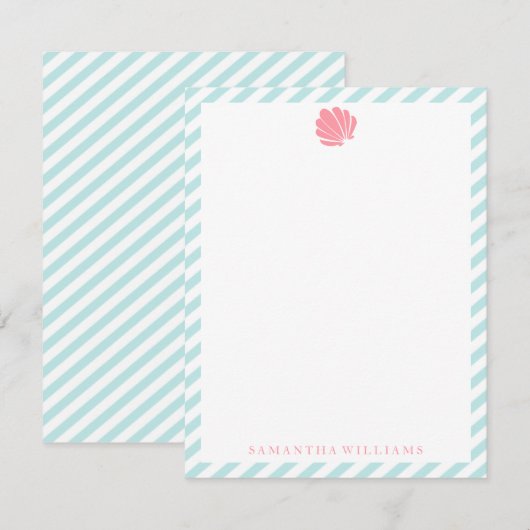 Roze klem op Mint Stripes (Voorkant / Achterkant)