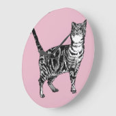 Roze klep met een tablet Waterverf schilderen met Grote Klok (Hoek)